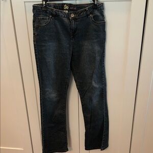 Girls SO Boot Cut distressed blue Jeans size 16 1/2